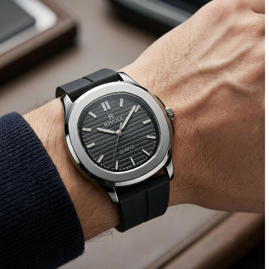 Magnetic Strap Quartz Watch for Men Luxury Stainless Steel Mesh Band Wristwatch Stylish Analog Design Available in Multiple Colors
