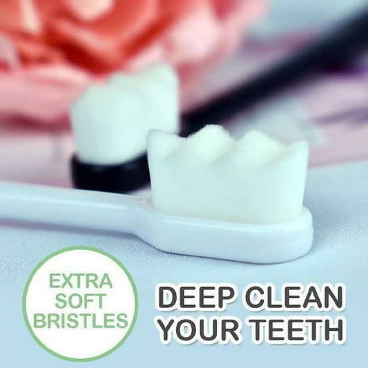 Bristle Micro Nano Toothbrush for Sensitive Teeth and Gums Care Extra Soft Silko Toothbrush for Adults and People with Braces