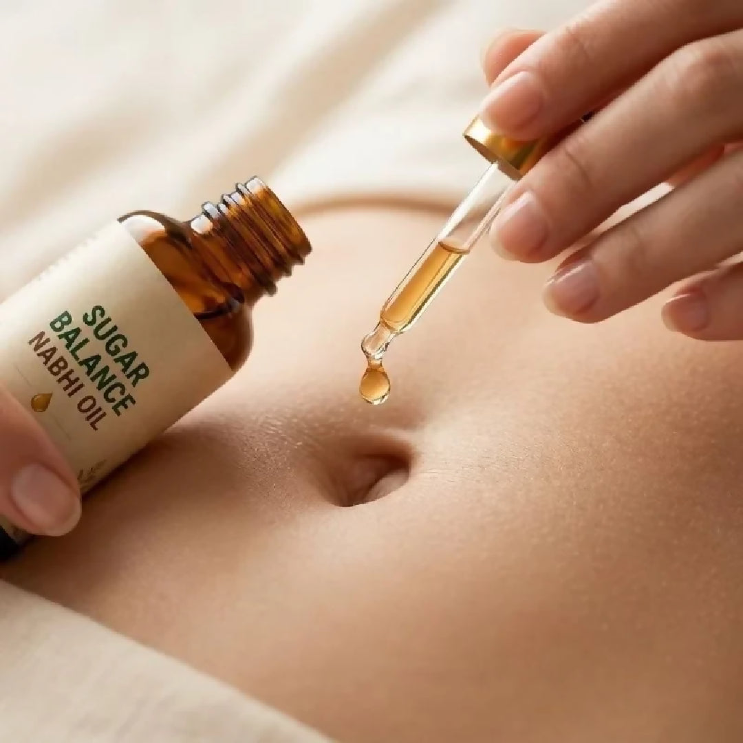 Sugar Balance Nabhi Oil Herbal Belly Button Massage Oil Ayurvedic Inspired Navel Care Oil 30ml