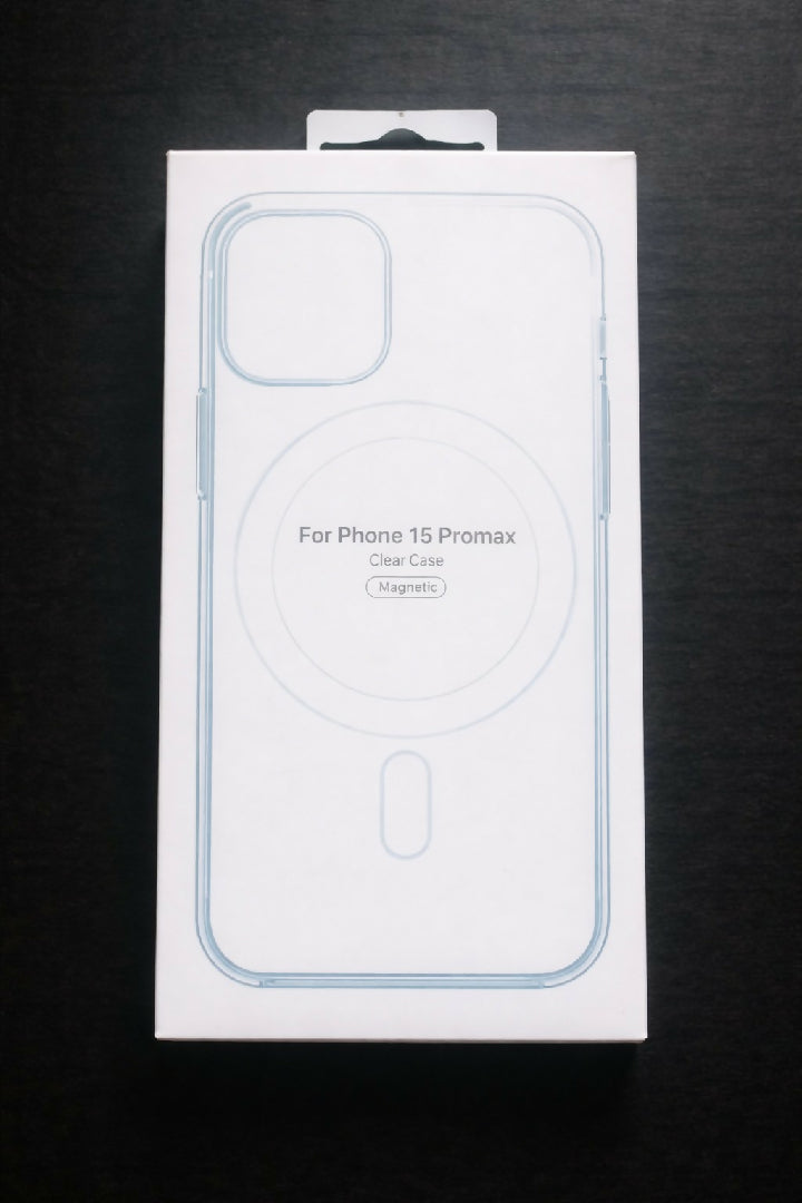 iPhone 15 Pro Max Magnetic Clear Case – Transparent Shockproof Cover