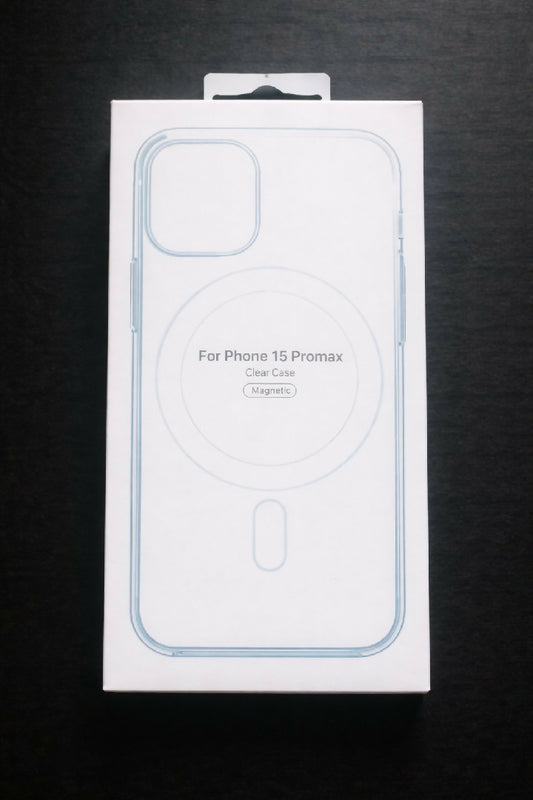 iPhone 15 Pro Max Magnetic Clear Case – Transparent Shockproof Cover