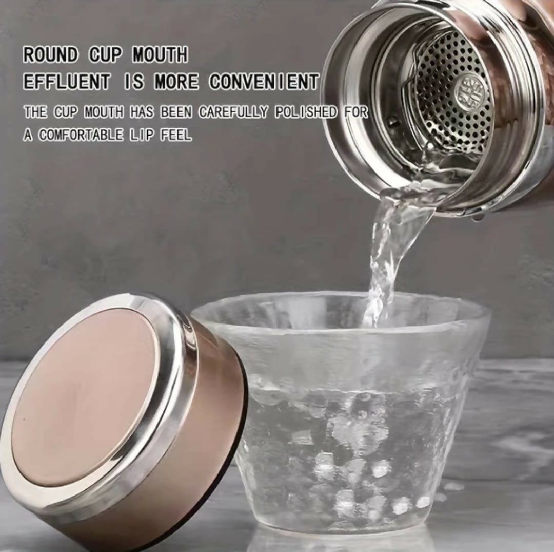 1000ml Large Capacity Stainless Steel Thermos Bottle Hot Cold Vacuum Flask Water Bottle Random color sticker