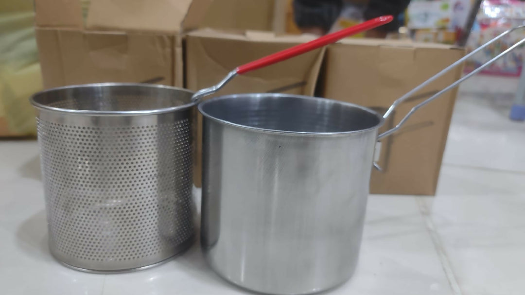 Stainless Steel 1200ml Deep Fryer Pot with Strainer