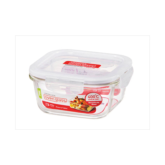 L&L HEAT RESISTANT GLASS CONTAINER EURO 600 ML(DEEP SHAPE) LG241
