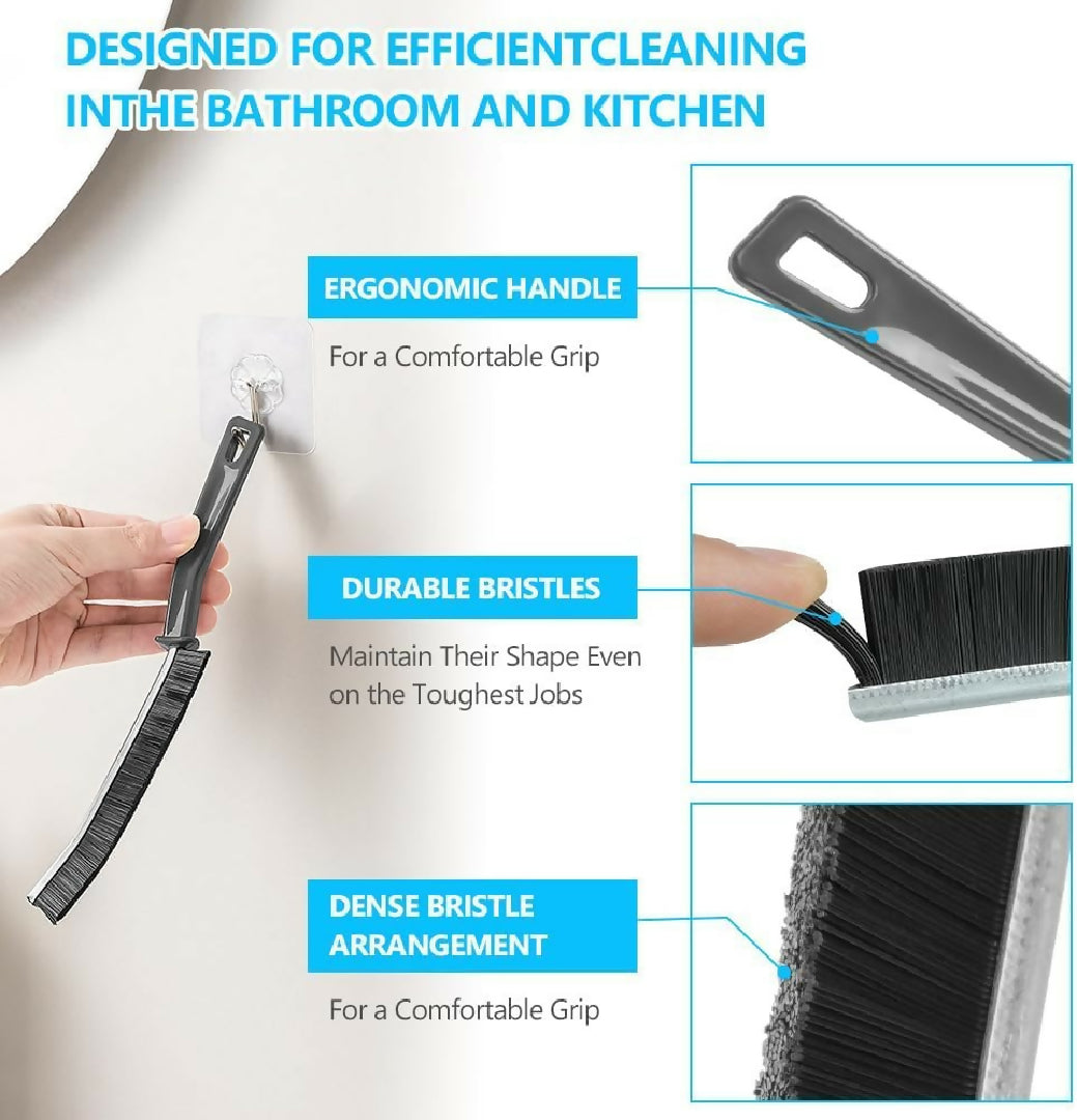 Hard Bristle Crevice Cleaning Brush Cleaning Tools for Household Use Multifunctional Gap Cleaning Supplies for Kitchen Bathroom Toilet Window Vehicle Faucets Grout Home Plastic