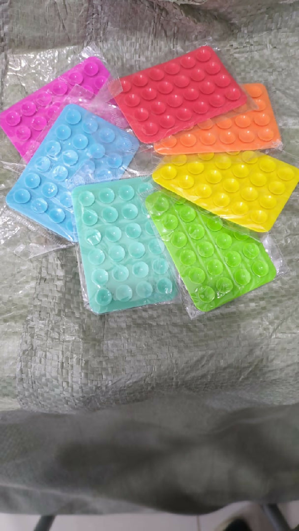 Mobile Bubble Grip Silicone Suction Both Side Bubble Grip Cup Phone Strong Grip Holder Hands Free Random Color