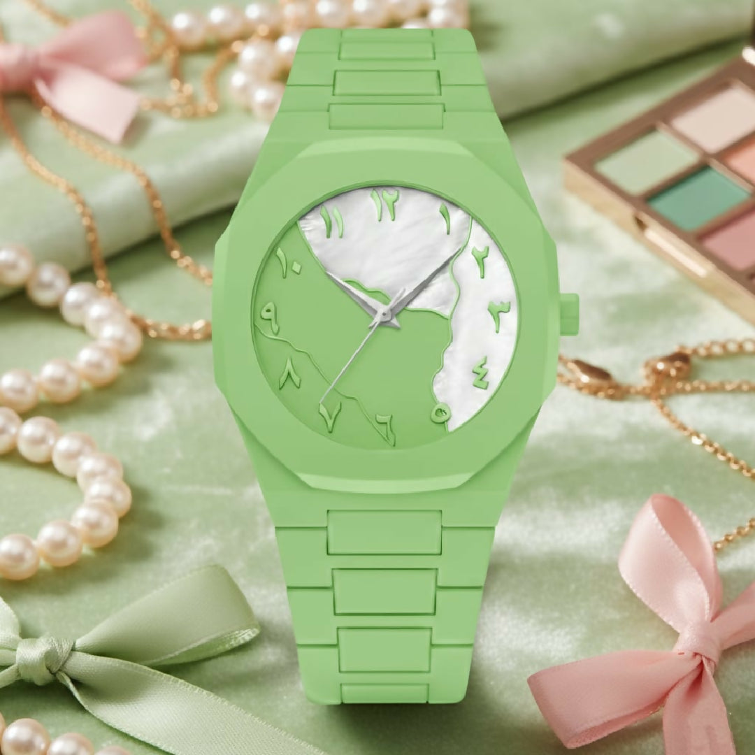 Ladies Luxury Arabic Dial Watch Water Resistant Stylish Colorful Timepiece