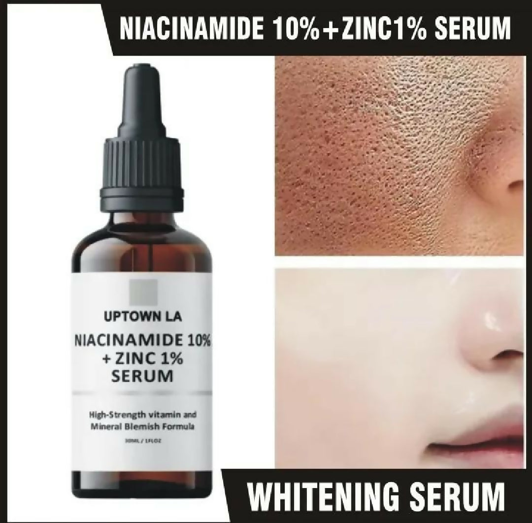 Uptwon LA Niacinamide 10 Percent Zinc 1 Percent Facial Serum for Bright Smooth and Healthy Skin Care