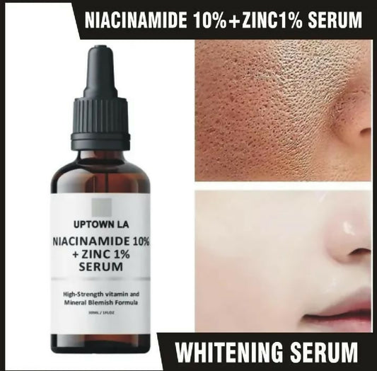 Uptwon LA Niacinamide 10 Percent Zinc 1 Percent Facial Serum for Bright Smooth and Healthy Skin Care