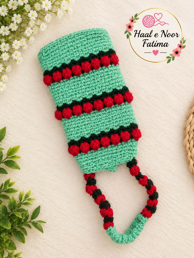 Handmade Crochet Mobile pouch purse Crossbody bag with strap