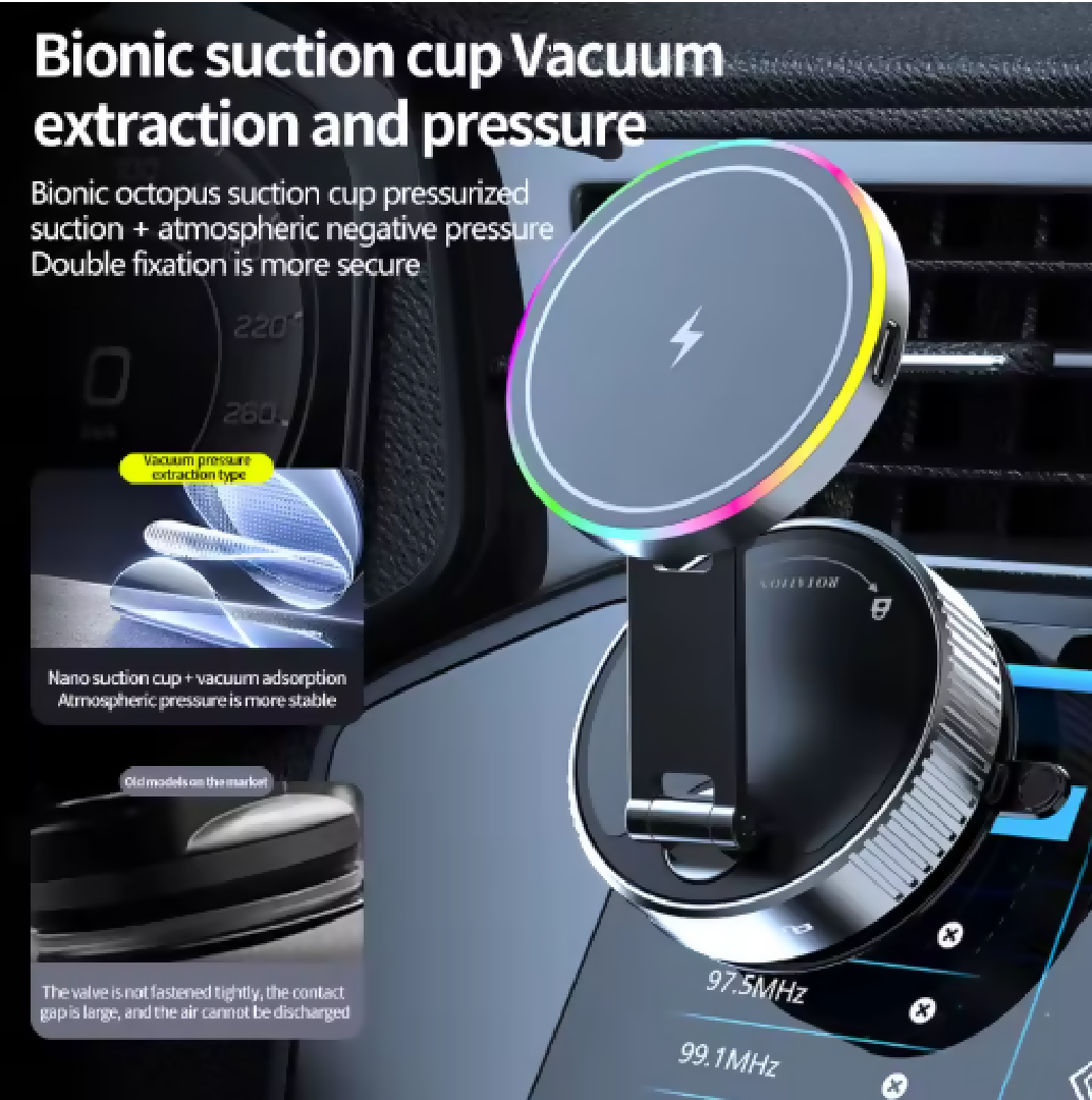 Magnetic Strong Magnetic Phone Holder Foldable Design 360 Adjustable Vacuum Mount for Car Desk Bathroom Universal Use for home