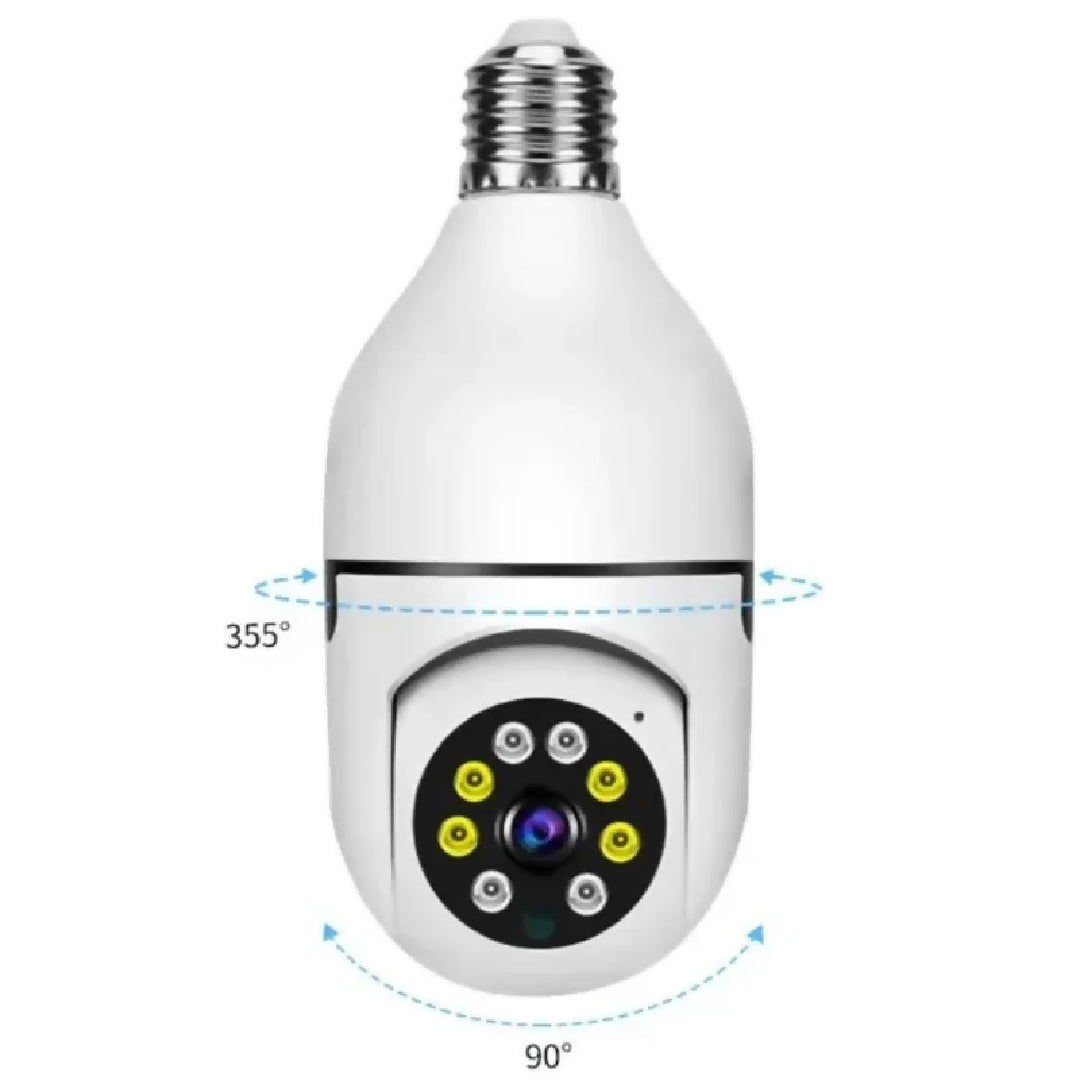 Speed X Bulb Camera 1080P WiFi 360 Panoramic Security Camera Night Vision and Two Way Audio