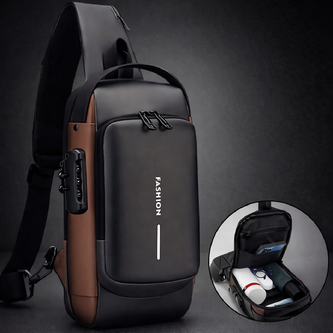 Premium Anti-Theft Sling Bag with Password Lock High-Capacity Crossbody Shoulder Chest Pack with Smooth Zipper for Travel Tech and Daily Commuting