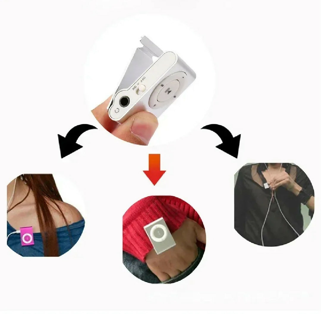 Shuffle Mini MP3 Player Metal Body with handfree and cable