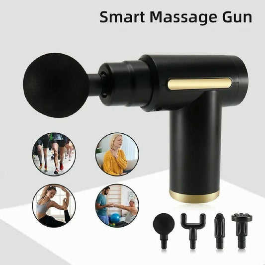 Professional Smart Percussion Massage Gun High-Intensity Deep Tissue Muscle Massager With 4 Interchangeable Heads
