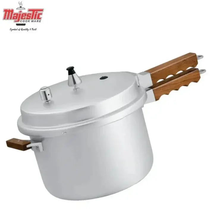 High-performance Majestic Woodco Pressure Cooker featuring modern design, secure locking lid, and energy-efficient cooking technology.