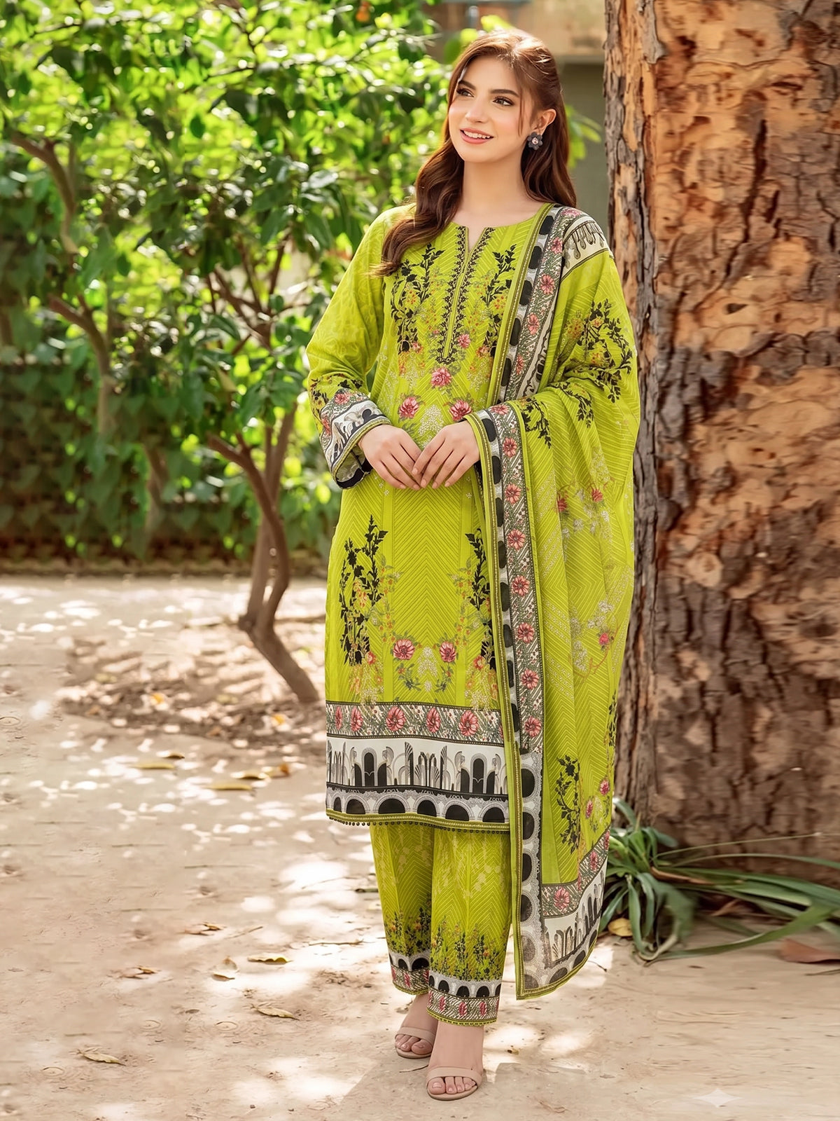 3Pcs Unstitched Marhaba Vol 01 Design 01