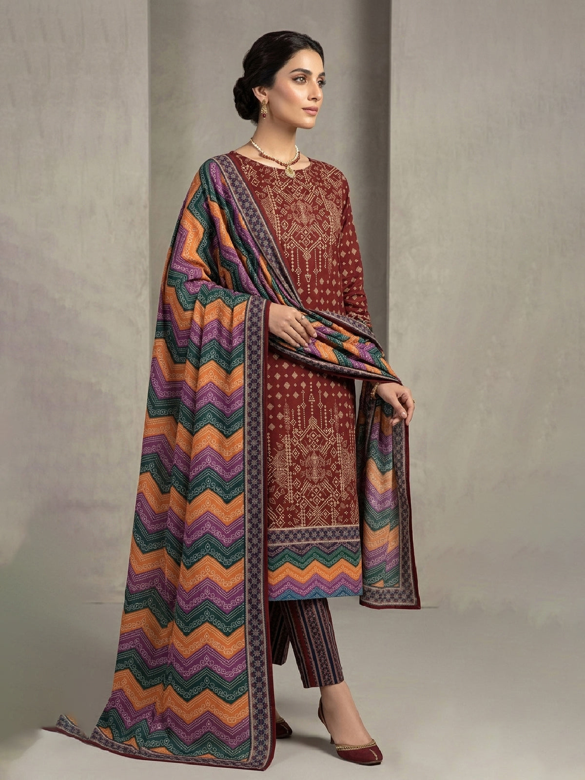 3Pcs Unstitched Marhaba Vol 01 Design 07