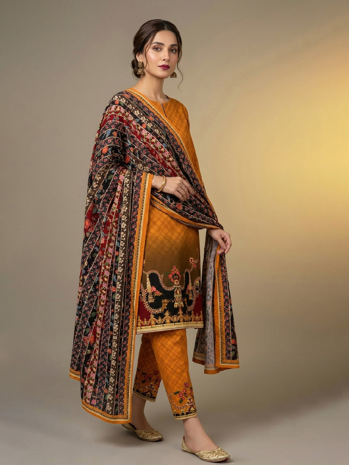 3Pcs Unstitched Marhaba Vol 01 Design 10