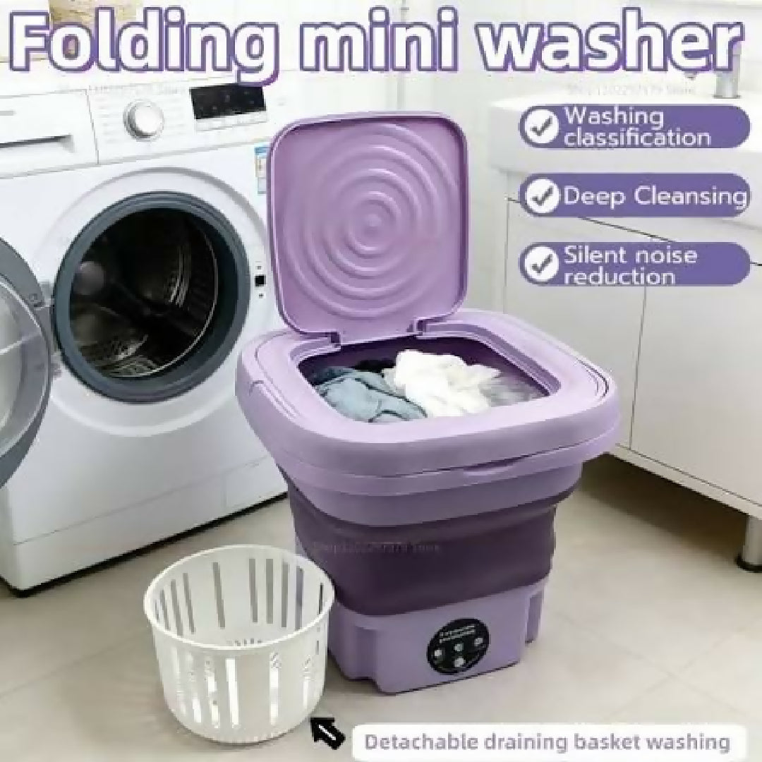 Portable Mini Folding Washing Machine Portable Mini Laundry Machine For Clothes Multi Color
