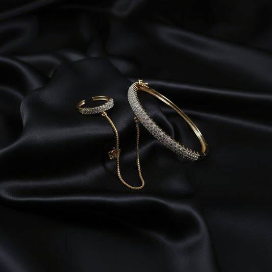 Zircon Anja - Silver and Gold