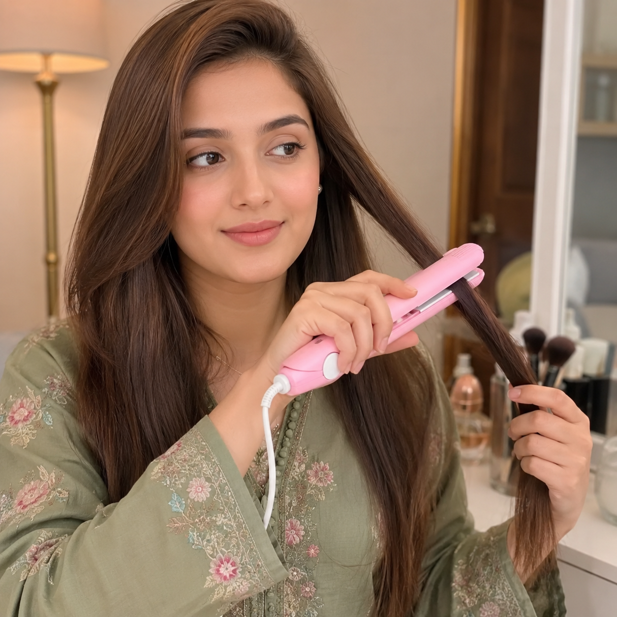 Mini Hair Straightener Electronic Fast Hair Straightener Portable Mini Hair Flat Iron