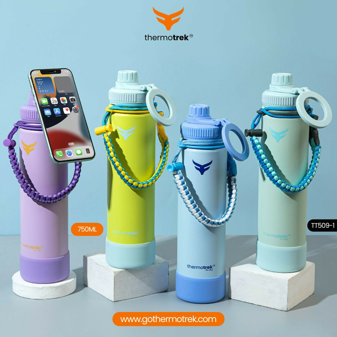 Thermotrek NEON Premium Insulated Bottle with Magnetic Phone Holder – 750mlTHERMOTREK NEON S FOOD GRADED 12HUR HOT AND COOL BOTTEL