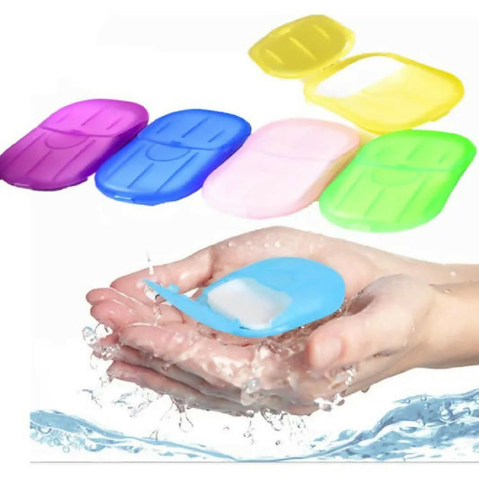Travel Soap Outdoor Portable Mini Paper Soap Paper Washing Hand Bath Clean Scented Slice Sheets Good For Camping BBQ Hiking Travel Or Any Outdoor Activity 1Peace