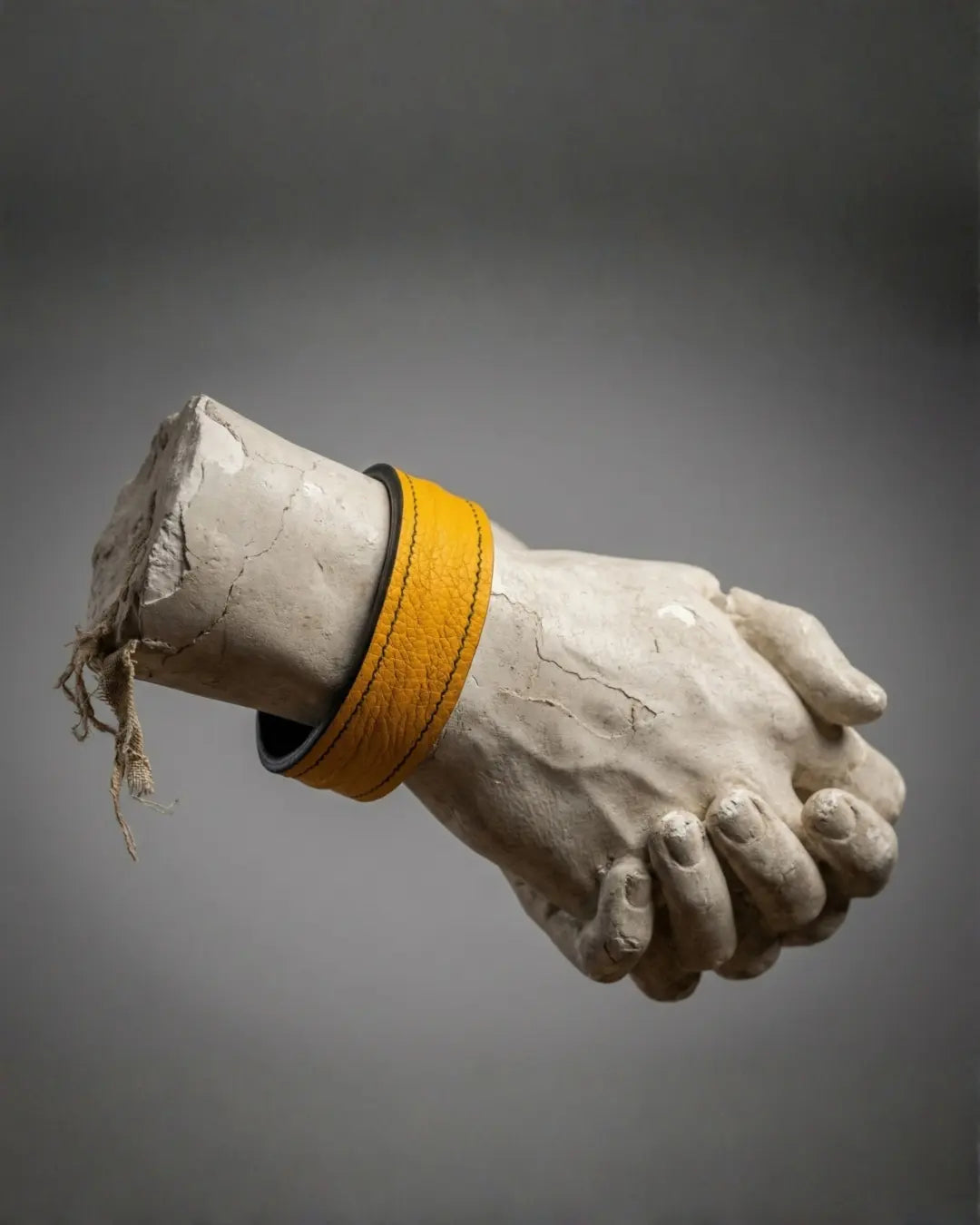 The Grit - Mustard Yellow - Kara Style Leather Bracelet / Leather Cuff
