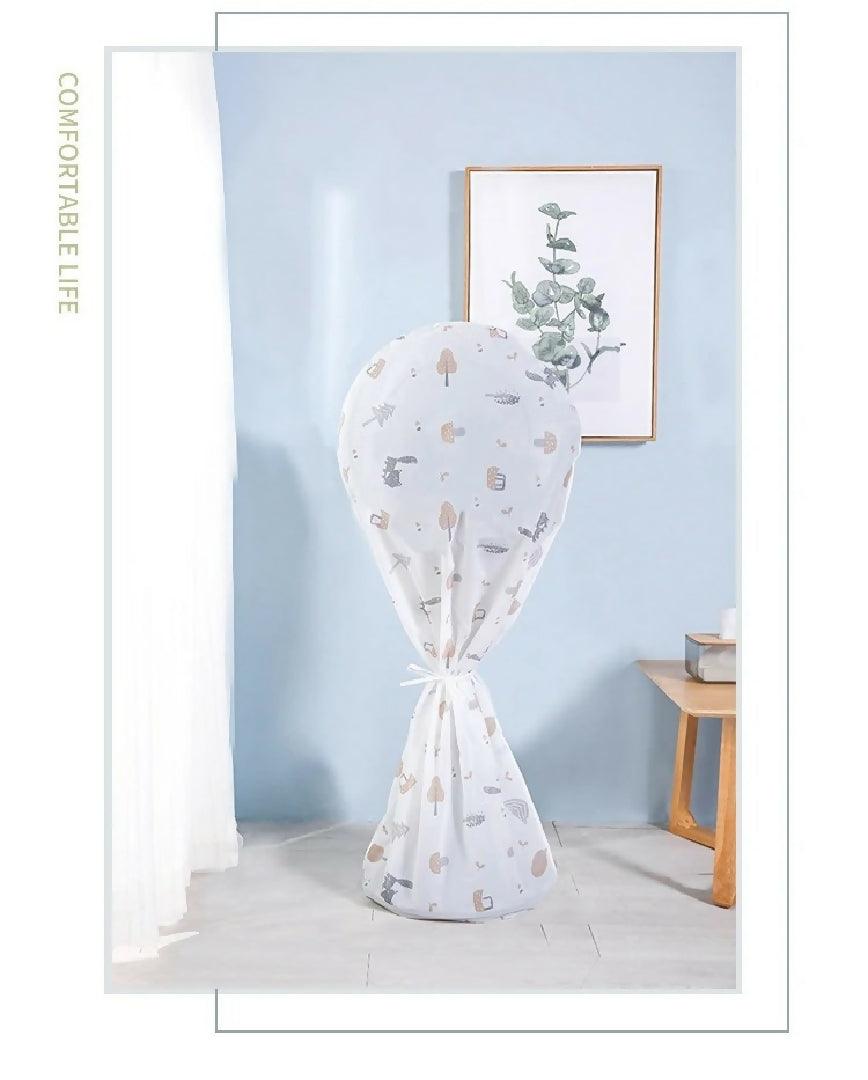 Decorative Fan Cover with Colorful Pattern Design - Dust Protection and Stylish Room Accent