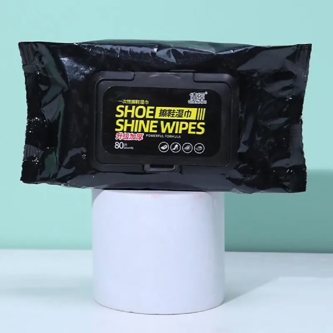 Disposable Shoe Cleaning Wipes - Quick Shine Clean Wet Wipes - 80 Wipes In 1 Packet