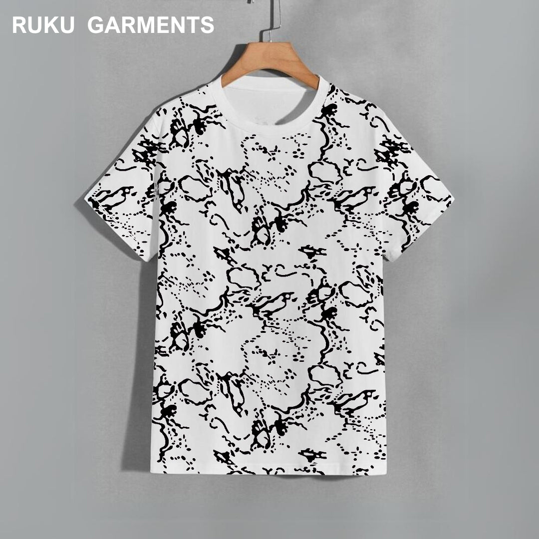 Short Sleeves T-shirt | Ink Blot White
