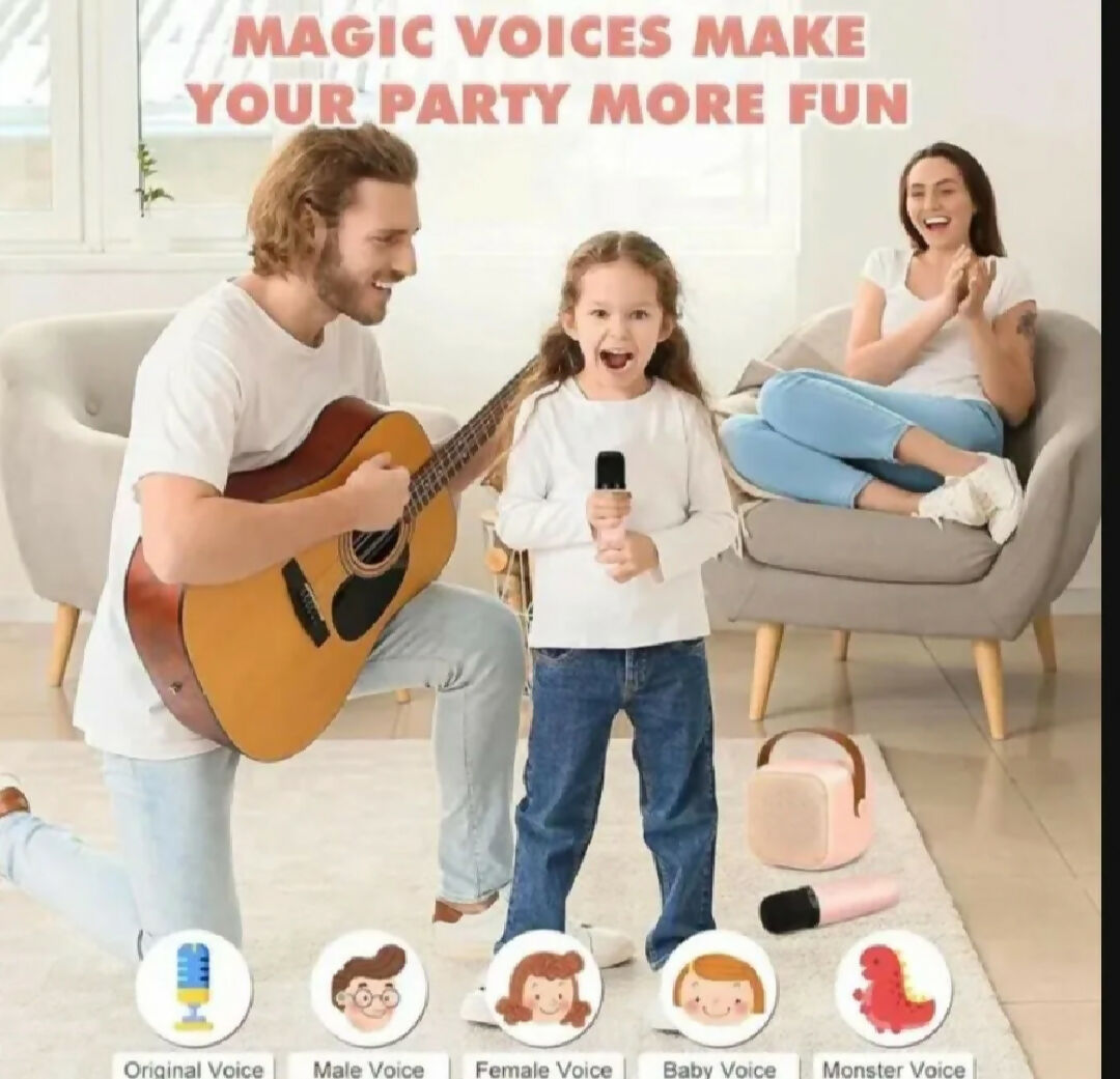 Mini K12 Qireless Microphone With Led Lights Speaker