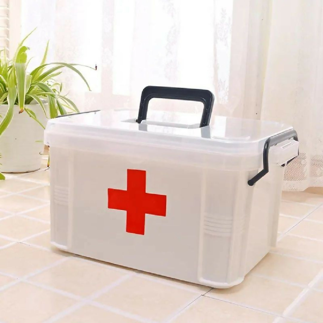 Transparent plastic medicine pills storage Box organizer First Aid Kit Medicine Box