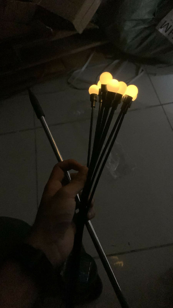Garden Lights New Upgraded Solar Powered Firefly Lights Outdoor Waterproof Vibrant Decorative Lighting for Home Garden Warm Light