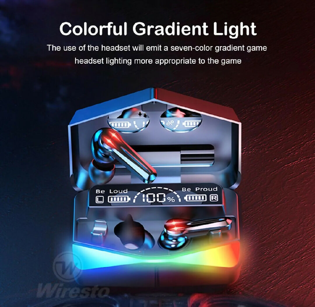 M28 Tws Gaming Wireless Earbuds Type C Led Display Stereo