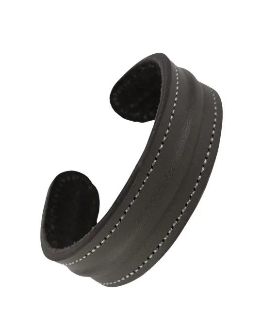 The Grit - Taupe Gray - Kara Style Leather Bracelet / Leather Cuff
