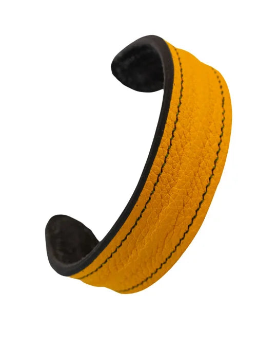 The Grit - Mustard Yellow - Kara Style Leather Bracelet / Leather Cuff