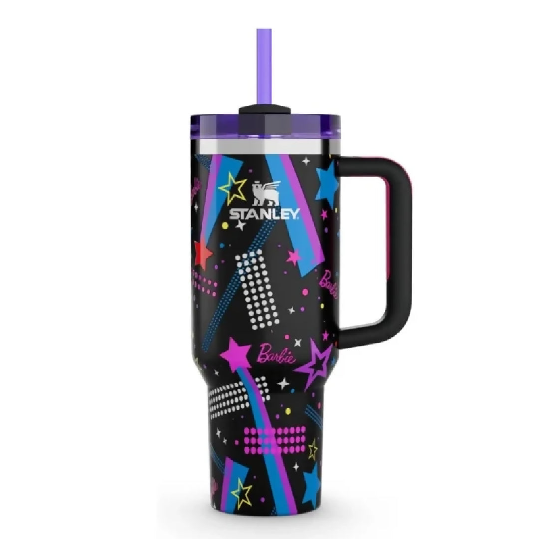 Black Stylish Stanley Barbie Tumbler H2-0 Tumbler 1-18L Limited Edition Double Wall Vacuum Insulated