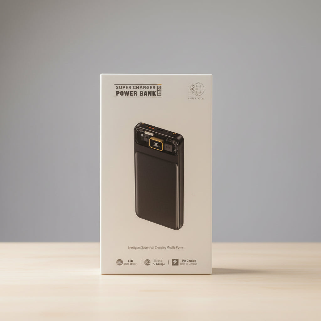 Ultra Slim 10000mAh Fast Charging Power Bank LED Digital Display And PD 22 W Super Fast Charge