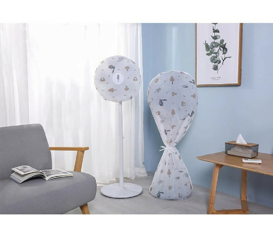 Decorative Fan Cover with Colorful Pattern Design - Dust Protection and Stylish Room Accent
