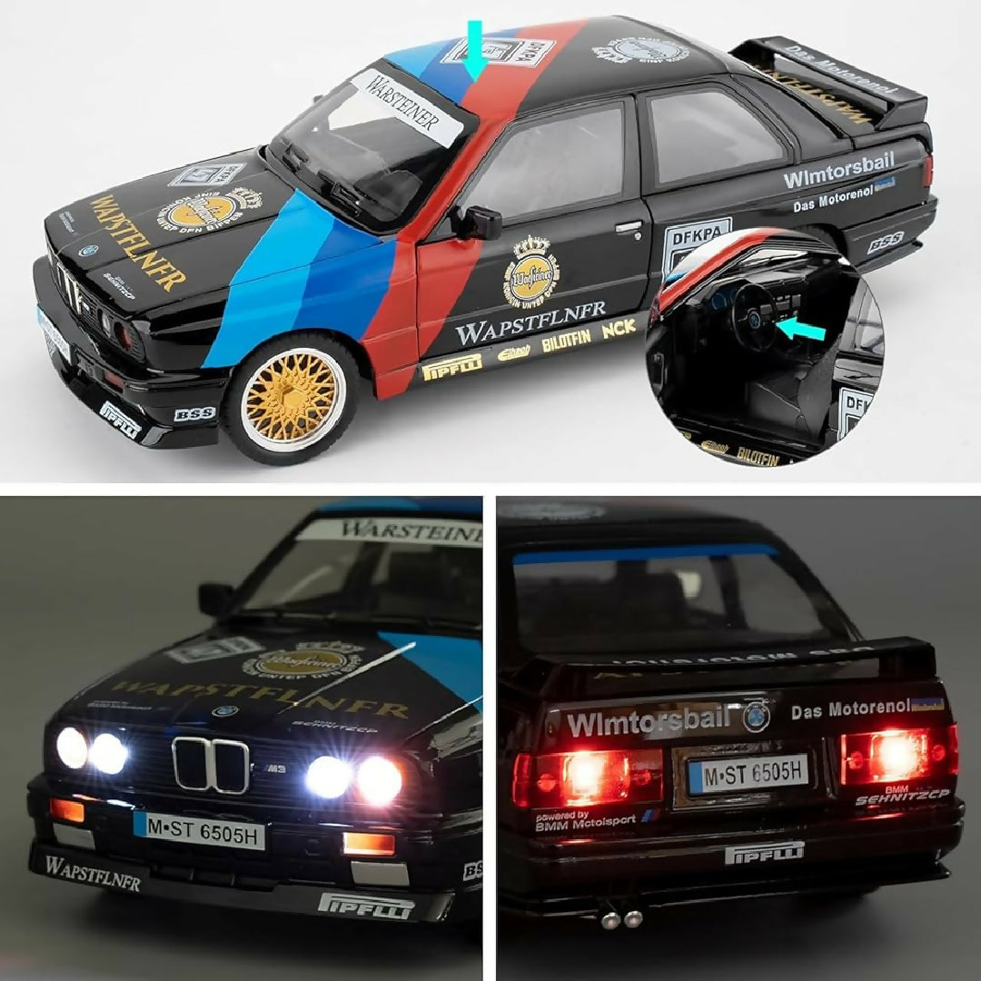 Diecast BMW M3 Car Model with Light and Sound Random Color