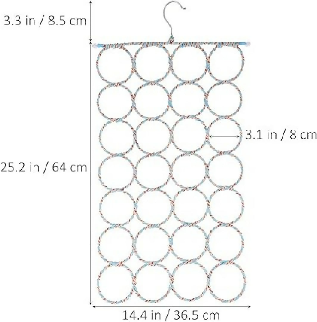 28 Holes Scarf Hanger - Tie Hanger - Belt Hanger