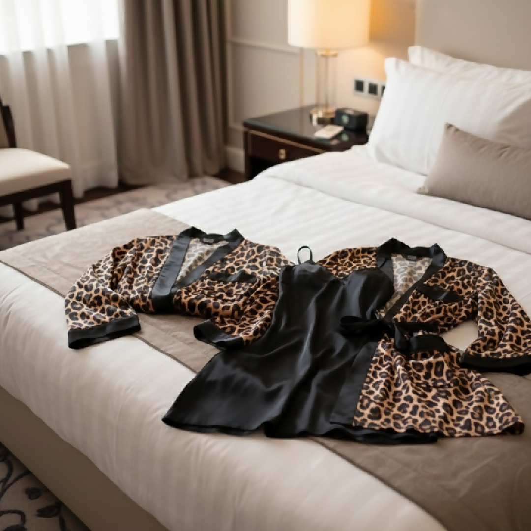 DC 1021 Couple Satin Nightwear Set