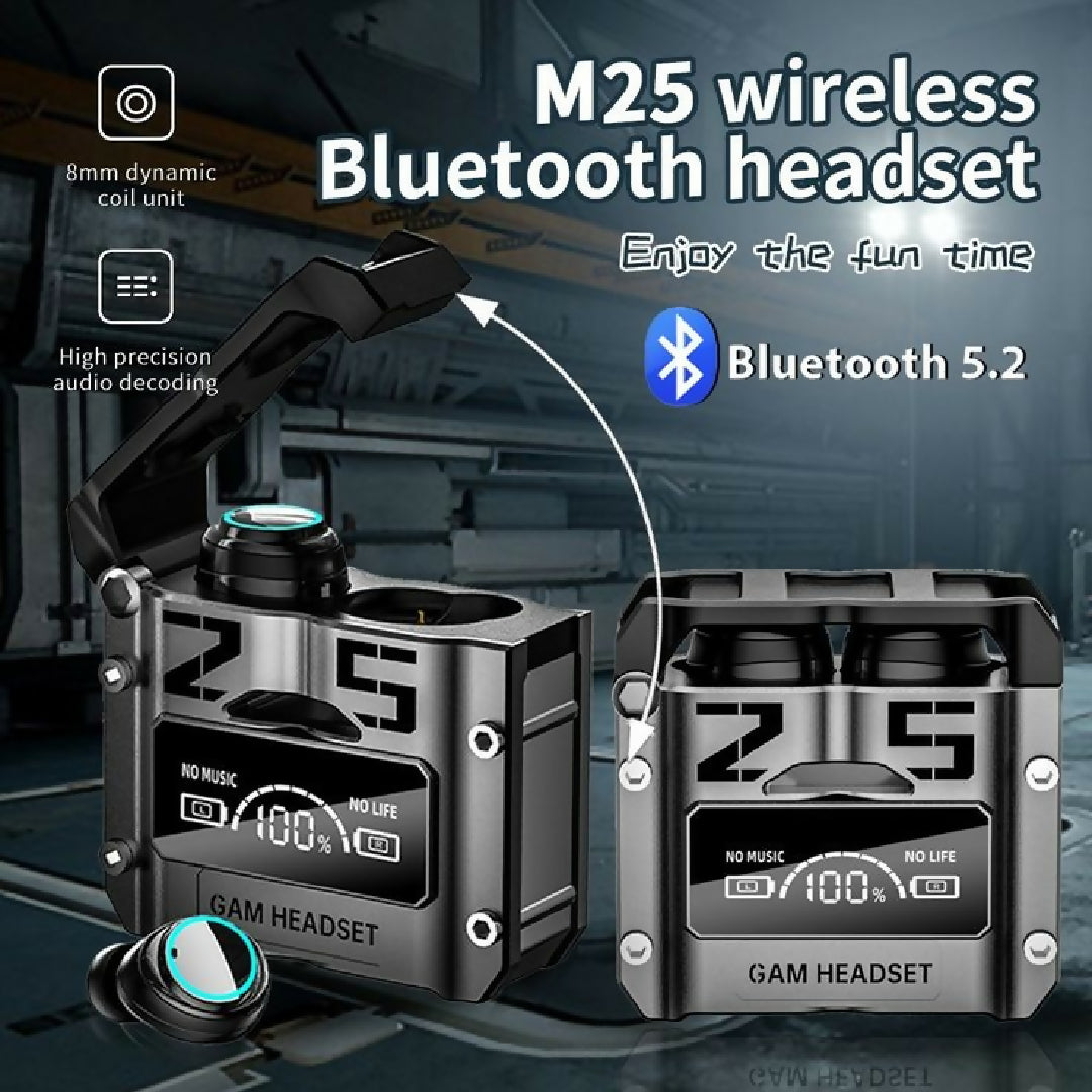 Damix M25 TWS Wireless Gaming Earbuds Bluetooth 5 3 with ENC And Power Bank Function