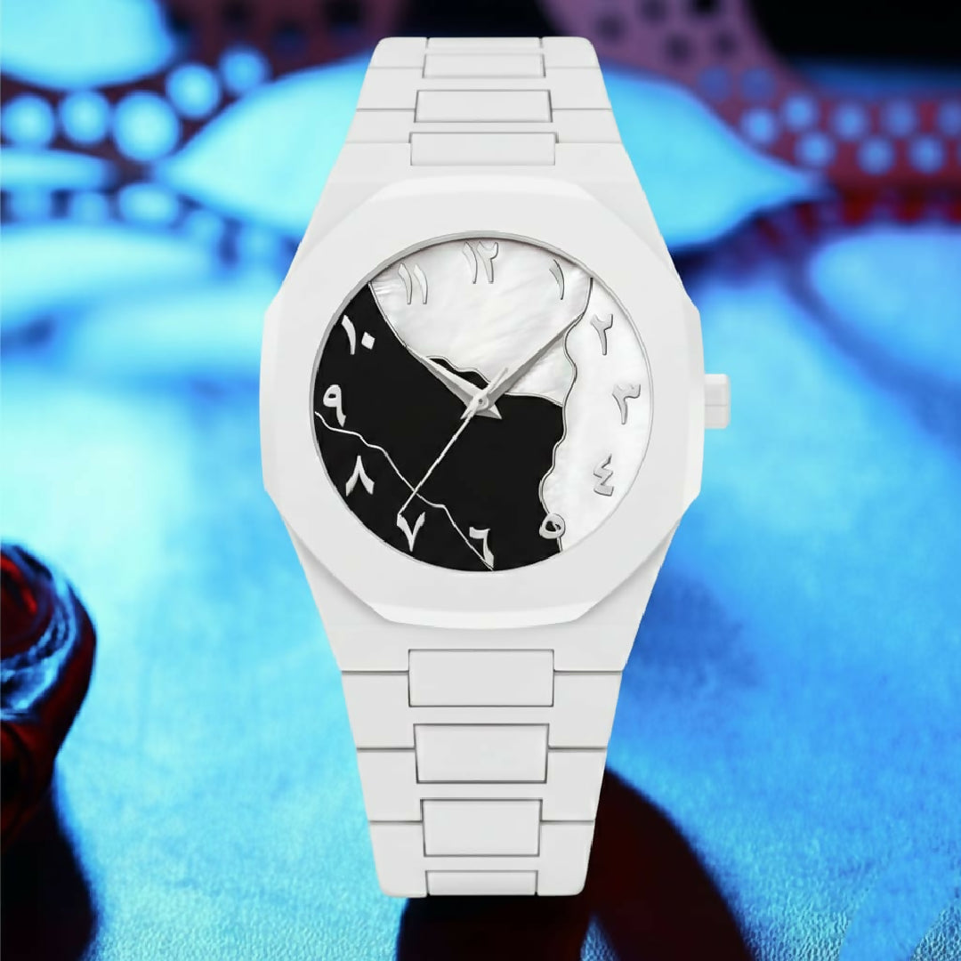 Men Luxury Arabic Dial Watch Water Resistant Minimalist Colorful Timepiece