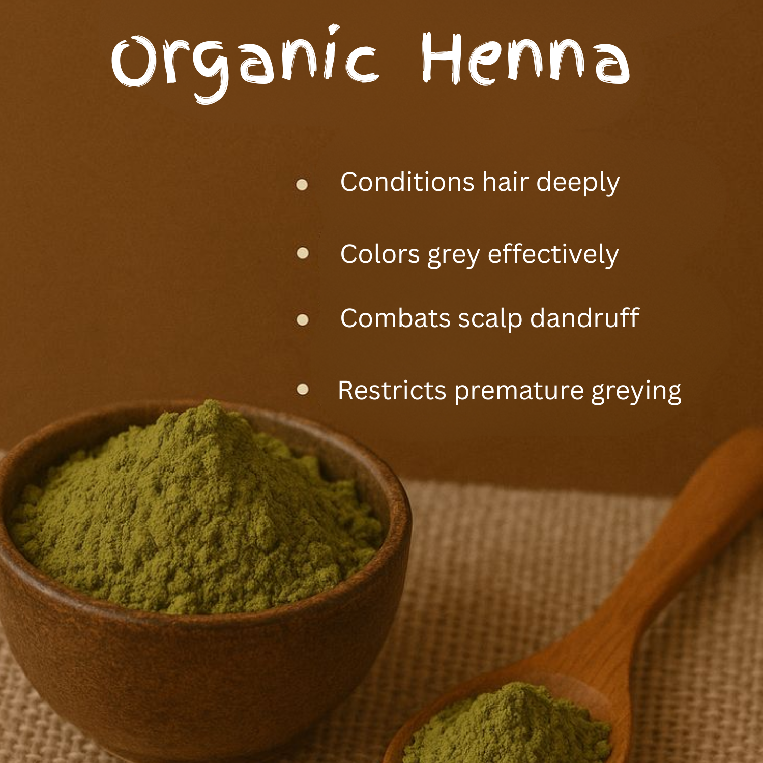 Organic Henna for Hair 100g - Brown