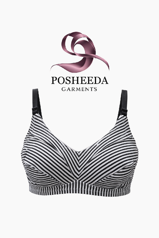 Pack of 2 Premium Comfort Striped Bra Perfect Fit for Everyday