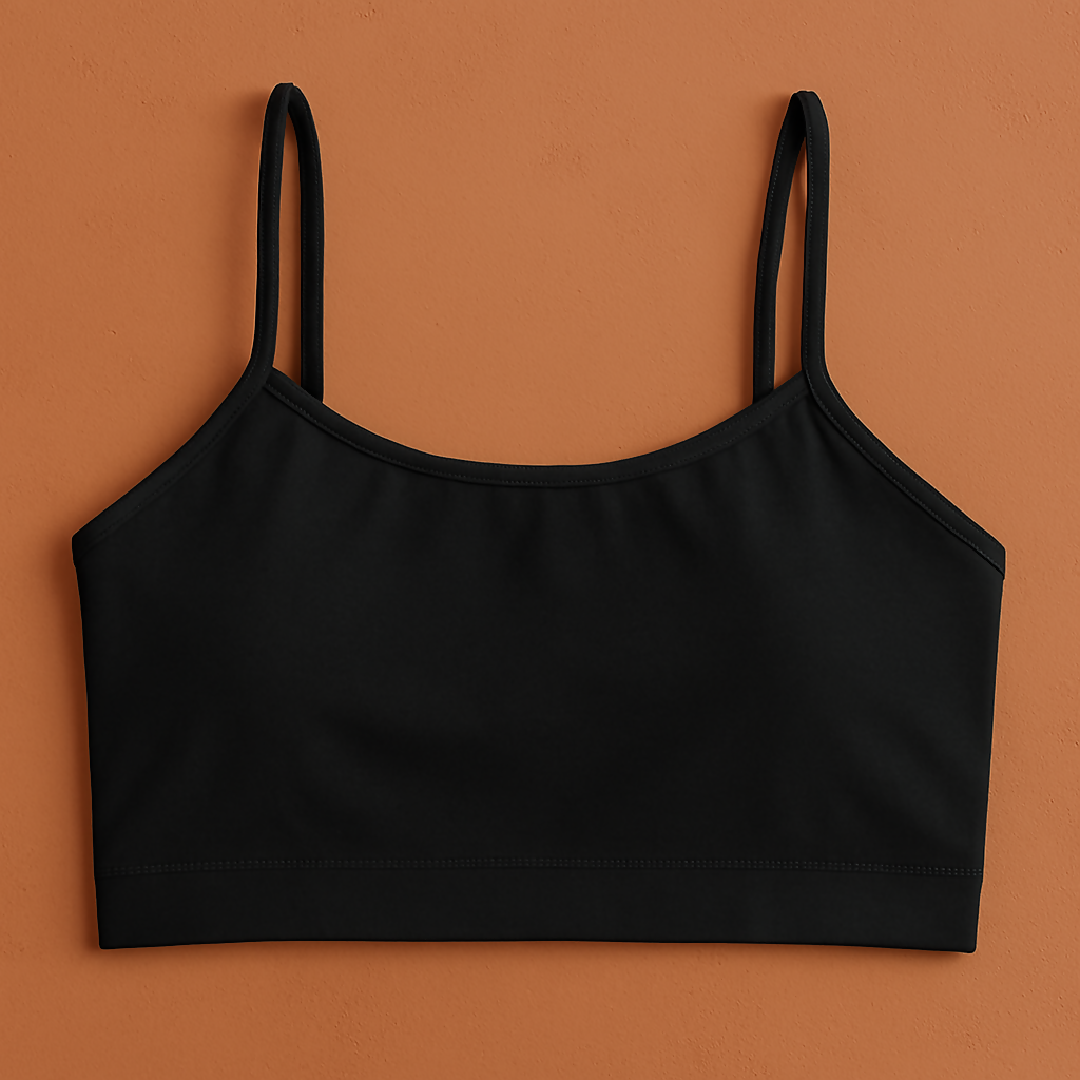 Teenagers Malai Non-Padded Bra - Soft Lightweight - Comfortable Everyday Wear Lingerie - Plain Design in Black - Sizes 28 30 32 - 28