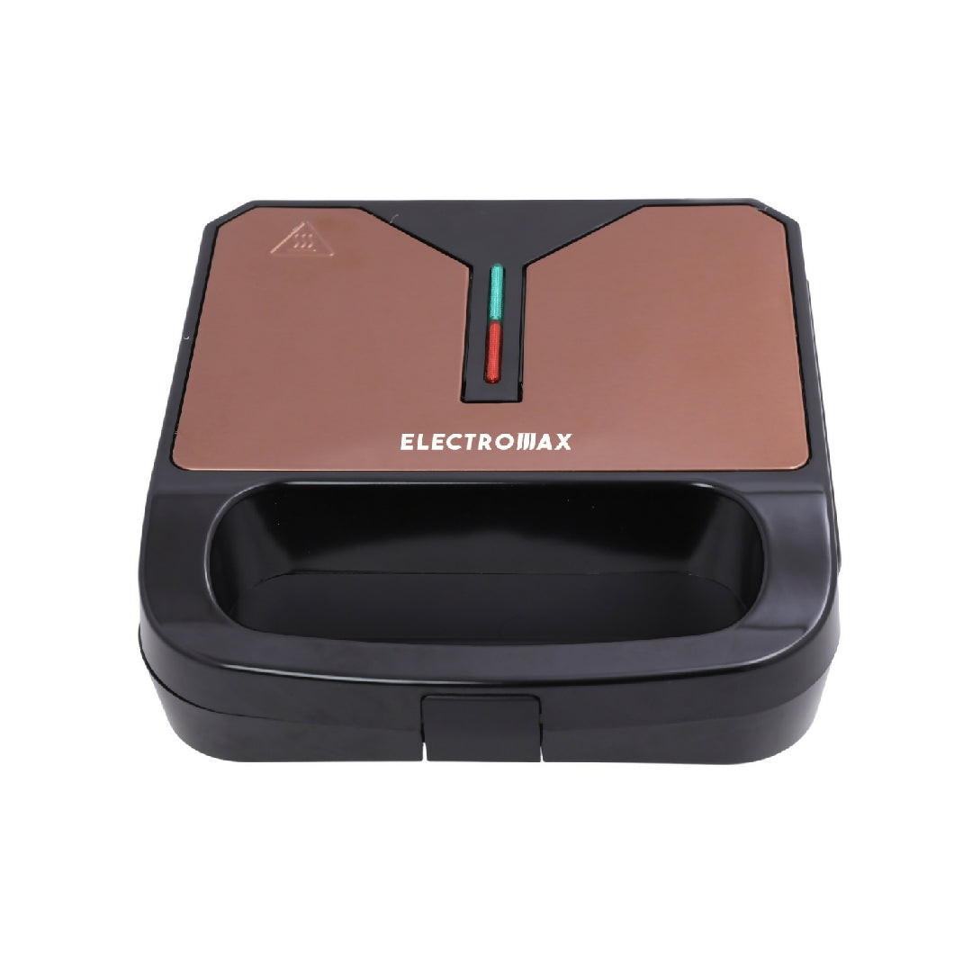 Electromax Sandwich Maker – Non-Stick with 1200W Fast Heat and Overheat Protection (EMSM-702)
